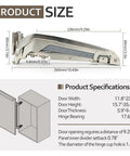 Dimensions of Beefy Heavy Duty Sliding Cabinet Door Hinge Handles Up To 17.6 Lbs for single doors