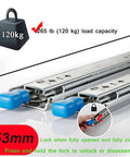 Two Pack Beefy Heavy Duty Ball Bearing Drawer Slides 12 Inch load capacity design with auto lock mechanism