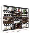 Heavy Duty Retro Industrial Wine Rack Delivers Legit Bar Setup For Your Crew With A Rock Solid Iron Frame showing storage for bottles and glasses.