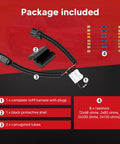 Honda VCM Muzzler Harness Disable Kit Replacement For 3.5L V6 Engines with cables, shell, and resistors package contents