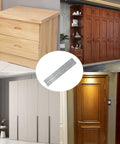 2 Pack 10 Inch Heavy Duty Stainless Steel Piano Hinges Silver Tone Commercial Grade Continuous Door Hardware For High Capacity Wood Lid Assembly Projects on display with furniture.