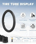 Fat Sixteen By Two Point Five Inch Electric Bike Tire With All Terrain Knobby Tread For E Trikes And E Bikes Foldable Replacement Tire For Snow Sand Mud And Dirt High Traction And Strong Grip Durable Heavy Duty Design inner tube