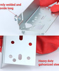 Close-up of Heavy Duty Garage Door Bottom Roller Bracket with 7/16 Inch Diameter Roller Stem showing galvanized steel material