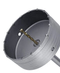 Heavy Duty Concrete Hole Saw 160 Millimeter 6.3 Inch With 220 Millimeter Sds Plus Shank Rod, showing tungsten carbide teeth.
