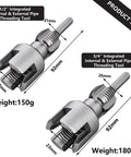 Do It All Pipe Threading Kit With Internal And External Dies For One Half Inch And Three Quarter Inch PVC Pipes, drill compatible view