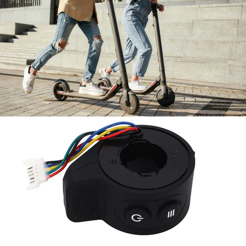 Finger Throttle For Electric Scooters Ultra Sensitive Accelerator Control with colored wires and buttons, black