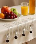 Clear Tablecloth Clips That Grip Tight No Slip For Tables From 0.4 To 1.96 Inch Thick 12 Pack Easy To Install Damage Free Table Cloth Holder Clips for table and fruits