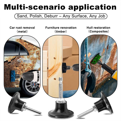 Slick Swap Roll Lock Disc Adapter 2 Inch Backing Pad Holder for car rust removal, furniture renovation, and hull restoration.