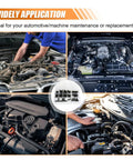 125-piece nylon vacuum hose connector kit for automotive use; 12 sizes of barbed tees, reducers and straight fittings