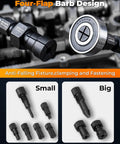 2 In 1 Blind Hole Bearing Puller And Bearing Press Kit shown with small and big tools, four-flap barb design, for bikes and motorcycles.