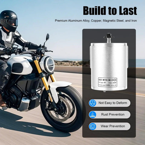 Motorcycle with 48V 2000W Electric Brushless Motorcycle Motor Kit With 4300 RPM 3 Speed LCD Throttle T8F Chainwheel