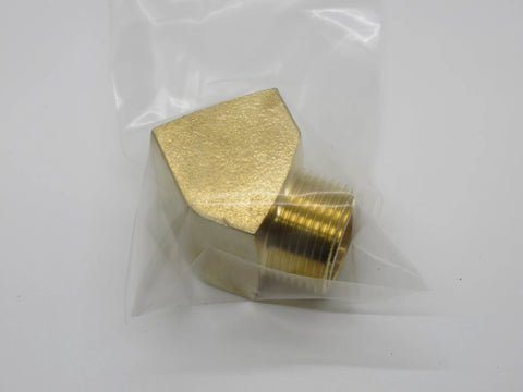 Brass 45 Degree Street Elbow Three Quarter Inch Male To Three Quarter Inch Female NPT Plumbing Fitting sealed in packaging