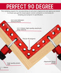 Corner Clamp For Woodworking 90 Degree Right Angle Clamp Set Of Eight Aluminum Alloy With Box showing 5.5 inch clamp