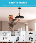 Six Pack Motion Sensor LED Light Bulbs Auto On Night Light With Ultra Sensitive Detection 30 To 45 Second Timed Glow in hanging lamp, E26/E27 socket