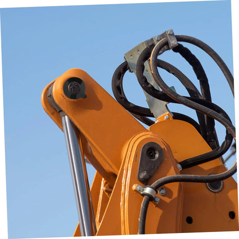 Two Piece Excavator Pin Shim Kit With Durable Round Rubber Washers For Easy Replacement Compatible With Boom Pads Reducing Noise And Vibration In Industrial Machinery on excavator boom joint