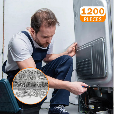 1200 Pcs M3 Stainless Steel Countersunk Head Hex Socket Screws Bolts Nuts And Washers Assortment Kit used in appliance repair