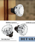 Two Piece Fluted Glass Door Knob Set With Spindle Mortise Style Antique Crystal Doorknobs For Interior Doors Bronze Finish Replacement Hardware For Bedroom Living Room Or Entry Doors Easy Install