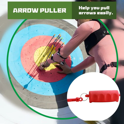 All In One Archery Starter Kit For Beginners And Pros Leather Arm Guard 3 Finger Archery Gloves in action at target