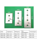 Comparison chart of 10 Pack Flat Mending Plates With 2 Holes Aluminum Brackets for size and hole distance details.