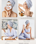 Go To Rapid Dry Microfiber Hair Towel Wraps For Women Three Pack Turban Style used during skincare and yoga routines