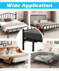 Wide application of 2 Pack Heavy Duty Adjustable Headboard Brackets For Metal Bed Frame With Universal Footboard Extension Kit.