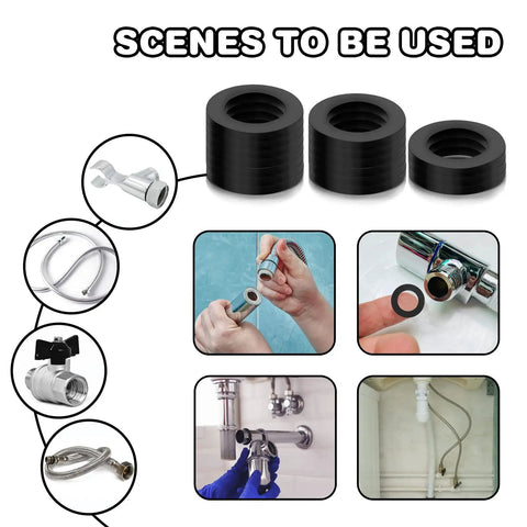 Rubber Washers For Hose And Shower Head Half Inch Seal Kit 24 Pack 19Mm OD 11Mm ID 2Mm Thick Leak Proof Seals For Tap Connectors