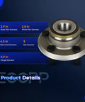 Front Wheel Hub Bearing Assembly 5 Lug With ABS For Dodge Challenger And Chrysler 300 RWD Fits 2005 To 2010 Chrysler 300 2011 RWD