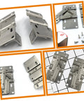 4-pack hidden spring cabinet hinges for drop-leaf cabinets; metal, silver.