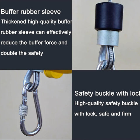 Solid As A Rock Retractable Spring Balancer Tool Hanger Bracket with heavy-duty rubber sleeve and safety buckle for durability.