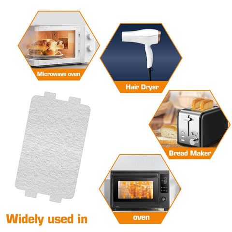 5 Pcs Mica Sheet 117mm X 64mm Heat Resistant Insulation for Microwave, Hair Dryer, and Toaster in use
