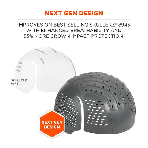 Front view of Universal Bump Cap Insert With Extra Venting For Baseball Hats Lightweight Head Protection 2 Pack Charcoal