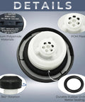Close-up of Toyota Lexus Gas Cap Replacement Dope Fit For 1989-2004 Camry Corolla RAV4 with sealing details and materials.
