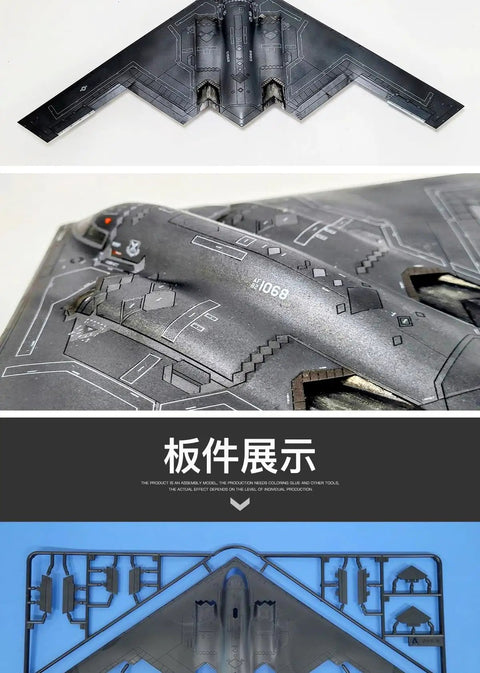 Dope B2A Stealth Bomber Model Kit 1 144 Scale Ready To Assemble With Photo Etched Parts English Instructions Included
