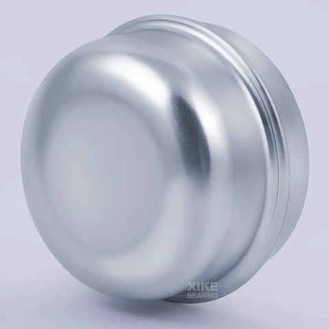 Close-up of Two Pack 1.78 Inch Outer Diameter Trailer Bearings Dust Cap Grease Cap with galvanized corrosion-resistant finish.
