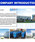 Henan Yugong Machinery Co., Ltd. facility collage with company introduction text overlay.