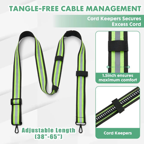 Firefighter Radio Strap And Holder With Reflective Adjustable Shoulder Mic Clip For Walkie Talkie And Two Way Radio, nylon design
