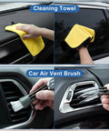 Windshield Cleaner Tool And 13 Piece Car Interior Cleaning Kit With Detailing Brushes Interior Cleaner Gel And Dash Vent Brushes