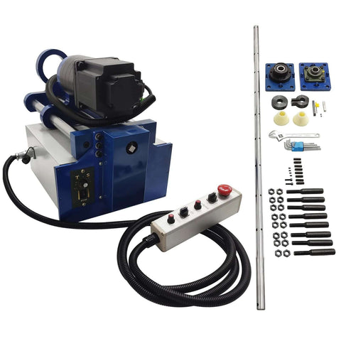 JARYANNIX portable line boring machine, blue 110V, with 5.25 ft × 1.18 in connecting bar and accessories