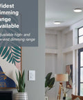 150W LED Dimmer Switch For Dimmable Lights, Single Pole And 3-Way Ready, Wall Plate in Modern Living Room