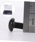 Shop Grade Metric Socket Head Cap Screw Assortment Kit With 1600 Pieces, measured screw showcasing durable carbon steel material.