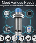 Inductive Proximity Sensor Switch No Fuss 8mm Detection Distance Non Shield Type Three Wire NPN Normally Open 10 To 30 VDC 200 mA Output M18 Mount LJ18A3 8 Z BX Blue Body, blue-capped metal sensor