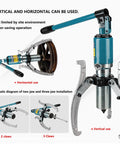 Badass 5 To 50 Ton Hydraulic Bearing Puller Kit Strips Pulleys And Flywheels Thick Steel Build Handles 2 Or 3 Jaw Work Benches Vertically Or Horizontally Shop For Mechanics Who Hate Wasting Time Dealing With Broken Tools Or Oil Leak Problems. Hydraulic bearing puller kit shown in vertical and horizontal use with 2 and 3 jaws