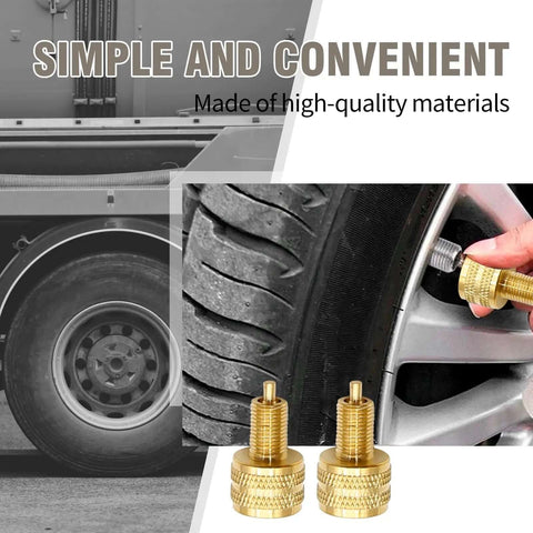 10 Pack Large Bore Tire Valve Adapters External Valve Stem Reducers 22 mm Length Gold Color Built To Last Tire Valve Connector