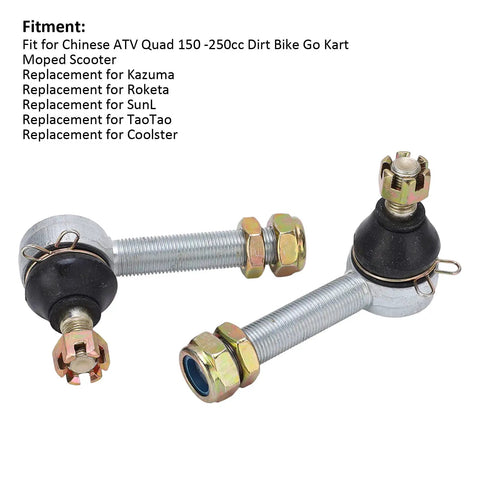 Heavy Duty Bolt Tie Rod End Ball Joint Kit 1 Pair Left Right 12mm 16mm Ends With Fixing Screws For Quad Dirt Bike