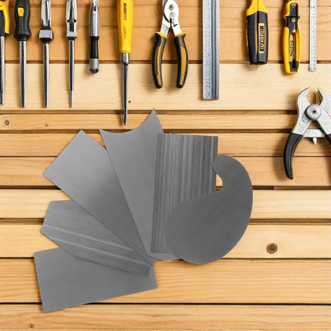 2 Set Multi Shaped Steel Card Scrapers For Woodworking And Cabinet Fixes With Comfy Grips For Quick Surface Leveling And Low Hand Strain Tough As Nails Tools that include multiple scraper shapes.