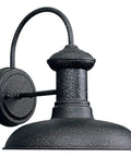 Brookside Outdoor Wall Light Black Finish, 10 Inch Wide By 10.75 Inch Tall Exterior Fixture For Porch, Patio, Or Garden