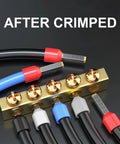 12 AWG Insulated Wire Ferrules Grey Tin-Plated Copper Pin Terminals for Easy Electrical Terminations and DIN Rail Blocks, E4018 Crimp Connectors, 100-Pack, High-Quality, Secure Wire Ends crimped onto wires