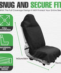 Double Layer Waterproof Gym Towel Seat Cover For Tesla Cybertruck, 140x75 cm, elastic band for secure fit.