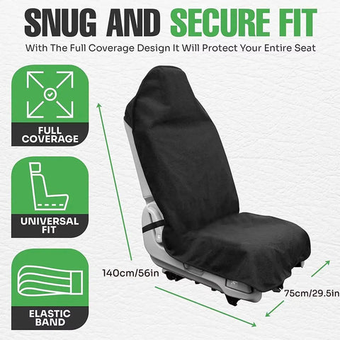 Double Layer Waterproof Gym Towel Seat Cover For Tesla Cybertruck, 140x75 cm, elastic band for secure fit.