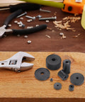 15 Pcs Rubber Spacers 25mm Outer Diameter 8mm Inner Diameter 25mm Thick Heavy Duty Anti Vibration Pads For Home Garage Car Boat Isolation Bushings Washers on workbench